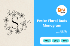 Petite Floral Buds Monogram Product Image 1