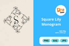 Square Lily Monogram Product Image 1