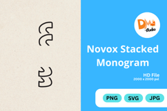 Novox Stacked Monogram Product Image 1