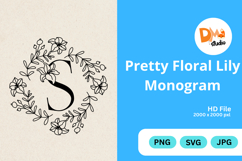 Pretty Floral Lily Monogram Product Image 1