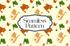 Cute Halloween Seamless Pattern, Digital Paper Product Image 1