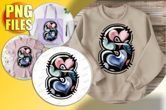 S Doodle Letter Joyful Valentine Bright Heart! Product Image 1
