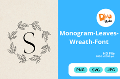 Monogram Leaves Wreath Font Product Image 1