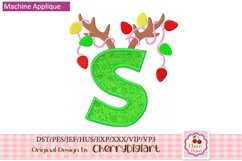 Reindeer Monograms Alphabet machine embroidery bundle 2312K Product Image 6