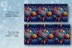 Christmas Snowflakes/ Christmas Vibe mug wrap. 11&amp;15oz Product Image 2