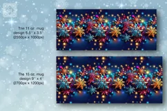 Christmas Snowflakes/ Christmas Vibe mug wrap. 11&15oz Product Image 2