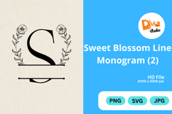 Simple Blossom Line Monogram Product Image 1