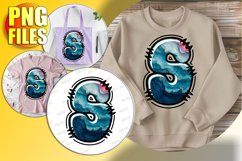 S Doodle Letter Valentine Cheerful Loving Heart! Product Image 1