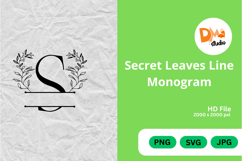 Secret Leaves Line Monogram Product Image 1