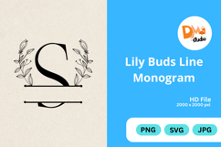Lily Buds Line Monogram Product Image 1