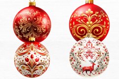 Christmas Bauble Watercolor Sublimation Clipart Product Image 3