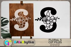 Floral letter S svg cut file / Botanical alphabet SVG Product Image 2