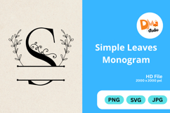Simple Leaves Monogram Product Image 1