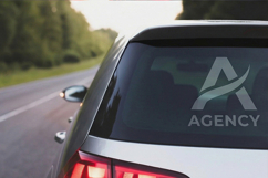 Rear window Car Mock up Places For Your Design Car decals Product Image 4