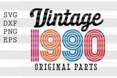 Vintage 1990 Original parts SVG Design Product Image 1
