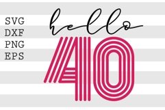 hello 40 Birthday SVG Design Product Image 1