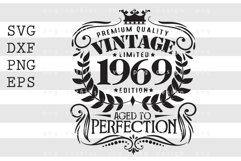 Premium Quality Vintage Limited 1969 SVG Design Product Image 1