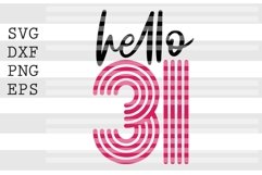 hello 31 Birthday SVG Design Product Image 1