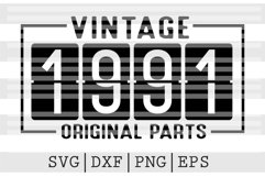 Vintage 1991 Original parts SVG Design Product Image 1