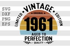 Vintage 1961 aged to perfection SVG Design Product Image 1