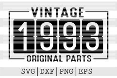 Vintage 1993 Original parts SVG Design Product Image 1