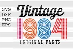Vintage 1984 Original parts SVG Design Product Image 1