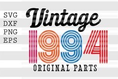 Vintage 1994 Original parts SVG Design Product Image 1