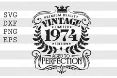 Premium Quality Vintage Limited 1974 SVG Design Product Image 1