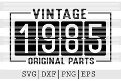 Vintage 1985 Original parts SVG Design Product Image 1