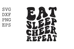 eat sleep cheer repeat SVG Product Image 1
