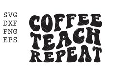 coffee teach repeat SVG Product Image 1