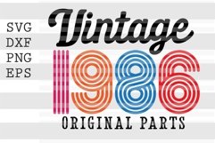 Vintage 1986 Original parts SVG Design Product Image 1