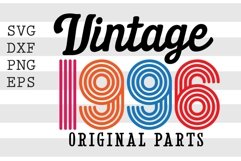 Vintage 1996 Original parts SVG Design Product Image 1