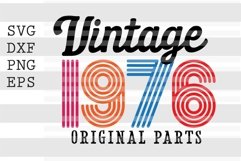 Vintage 1976 Original parts SVG Design Product Image 1