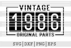 Vintage 1986 Original parts SVG Design Product Image 1