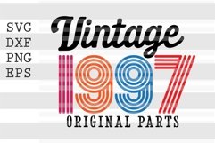 Vintage 1997 Original parts SVG Design Product Image 1