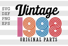 Vintage 1998 Original parts SVG Design Product Image 1