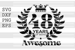 48 years of being awesome SVG Design Product Image 1