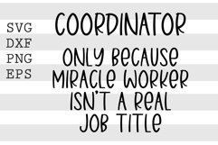 Coordinator only because miracle worker isnt a real job ... Product Image 1