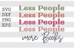 Less people more books SVG Product Image 1