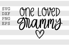 One loved grammy SVG Product Image 1