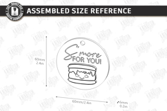 S'mores Gift Tag Laser Cut | Marshmallow Campfire Treat SVG Product Image 2