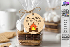 S'mores Gift Tag Laser Cut | Marshmallow Campfire Treat SVG Product Image 1