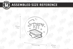 S'mores Gift Tag Laser Cut | Marshmallow Campfire Treat SVG Product Image 2