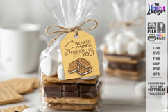 S'mores Gift Tag Laser Cut | Marshmallow Campfire Treat SVG Product Image 1
