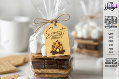 S'mores Gift Tag Laser Cut | Marshmallow Campfire Treat SVG Product Image 1