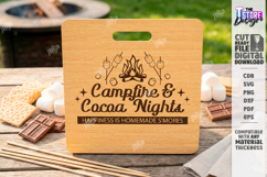 S'mores Serving Board Laser Cut|Laser Engraved|Cutting Board Product Image 1