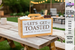 S'mores Station Box with Handle Laser Cut | S'mores Basket Product Image 1