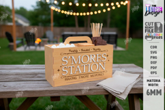 S'mores Station Box with Handle Laser Cut | S'mores Basket Product Image 1