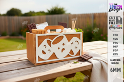 S'mores Station Box with Handle Laser Cut | S'mores Basket Product Image 1